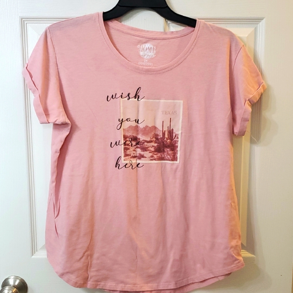 Pink Graphic Tee 2x